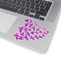 Born To Fly Purple Ombre Vinyl Sticker! FreckledFoxCompany