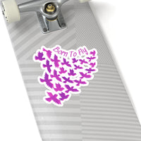 Born To Fly Purple Ombre Vinyl Sticker! FreckledFoxCompany