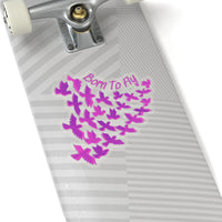 Born To Fly Purple Ombre Vinyl Sticker! FreckledFoxCompany