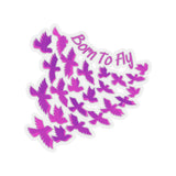 Born To Fly Purple Ombre Vinyl Sticker! FreckledFoxCompany