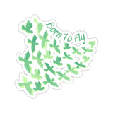 Born To Fly Sea Foam Green Vinyl Sticker! FreckledFoxCompany