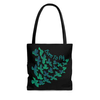 Born To Fly Teal Blue Ombre Tote Bag! FreckledFoxCompany