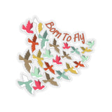 Born To Fly Vintage Rainbow Vinyl Sticker! FreckledFoxCompany