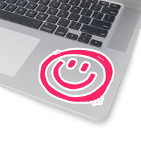 Bright Pink Smile More Vinyl Sticker! FreckledFoxCompany