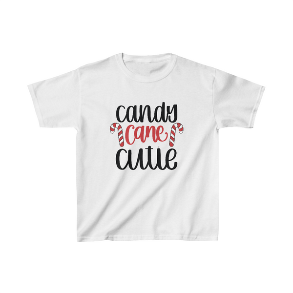 Candy Cane Cutie Unisex Kids Heavy Cotton Graphic Tees! Foxy Kids! Winter Vibes! FreckledFoxCompany