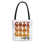 Cozy Cozy Cozy Vibes Retro Inspired Tote Bag! Fall Vibes! FreckledFoxCompany