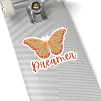 Crème and Coral Butterfly Dreamer Vinyl Sticker! FreckledFoxCompany