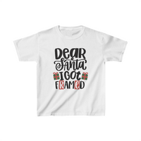 Dear Santa I Got Framed Unisex Kids Heavy Cotton Graphic Tees! Foxy Kids! Winter Vibes! FreckledFoxCompany