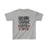 Dear Santa I Got Framed Unisex Kids Heavy Cotton Graphic Tees! Foxy Kids! Winter Vibes! FreckledFoxCompany