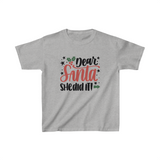 Dear Santa She Did It Unisex Kids Heavy Cotton Graphic Tees! Foxy Kids! Winter Vibes! FreckledFoxCompany