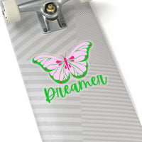Dreamer Light Pink and Green Butterfly Vinyl Sticker! FreckledFoxCompany