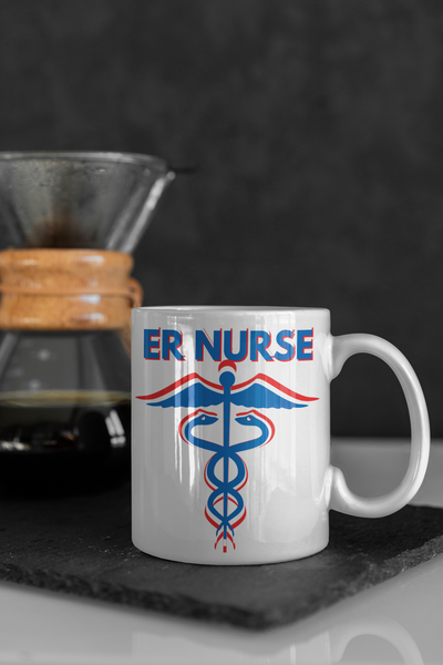 ER Nurse Ceramic Mug 15oz! Novelty Mugs! Medical Gifts! FreckledFoxCompany