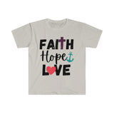 Faith Hope and Love Graphic Tees! Unisex, 100% Cotton, Crewneck FreckledFoxCompany