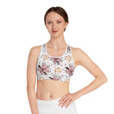 Floral Blush Sports Bra/Crop Top! Athleisure, Activewear! FreckledFoxCompany