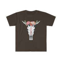 Floral Cow Skull Graphic Tees! Unisex, 100% Cotton, Ultra Soft FreckledFoxCompany