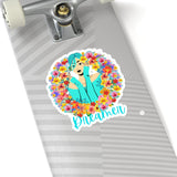 Floral Dreamer Aqua Light Vinyl Sticker! FreckledFoxCompany