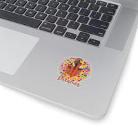 Floral Dreamer Dark Toasted Almond Vinyl Sticker! FreckledFoxCompany