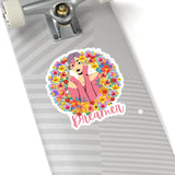 Floral Dreamer Dusty Rose Light Vinyl Sticker! FreckledFoxCompany