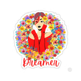 Floral Dreamer Light Red Vinyl Sticker! FreckledFoxCompany