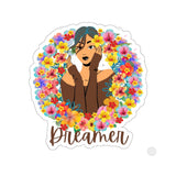 Floral Dreamer Medium Brown Vinyl Sticker! FreckledFoxCompany