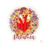 Floral Dreamer Medium Red Vinyl Sticker! FreckledFoxCompany