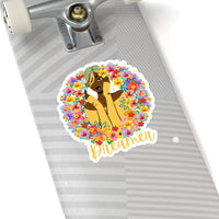 Floral Dreamer Yellow Dark Vinyl Sticker! FreckledFoxCompany