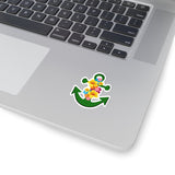 Floral Green Anchor Vinyl Sticker! FreckledFoxCompany