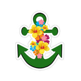 Floral Green Anchor Vinyl Sticker! FreckledFoxCompany