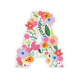 Floral Varsity Letter A Vinyl Sticker! FreckledFoxCompany