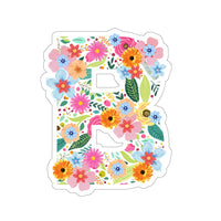 Floral Varsity Letter B Vinyl Sticker! FreckledFoxCompany