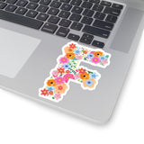Floral Varsity Letter F Vinyl Sticker! FreckledFoxCompany
