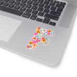 Floral Varsity Letter F Vinyl Sticker! FreckledFoxCompany