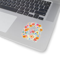 Floral Varsity Letter G Vinyl Sticker! FreckledFoxCompany