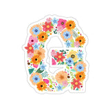 Floral Varsity Letter G Vinyl Sticker! FreckledFoxCompany