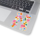 Floral Varsity Letter H Vinyl Sticker! FreckledFoxCompany