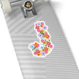 Floral Varsity Letter J Vinyl Sticker! FreckledFoxCompany
