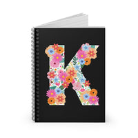 Floral Varsity Letter K Journal! FreckledFoxCompany