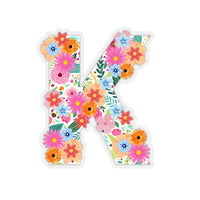 Floral Varsity Letter K Vinyl Sticker! FreckledFoxCompany