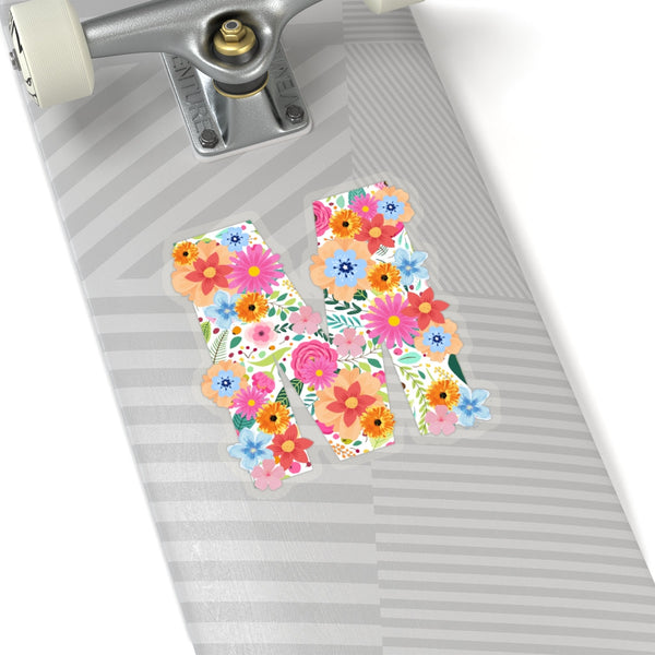 Floral Varsity Letter M Vinyl Sticker! FreckledFoxCompany