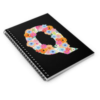 Floral Varsity Letter Q Journal! FreckledFoxCompany