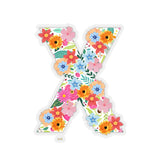 Floral Varsity Letter X Vinyl Sticker! FreckledFoxCompany