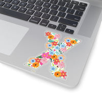 Floral Varsity Letter X Vinyl Sticker! FreckledFoxCompany