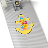 Floral Yellow Anchor Vinyl Sticker! FreckledFoxCompany