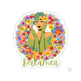 Flower Girl Dreamer Medium Light Green Vinyl Sticker! FreckledFoxCompany