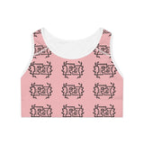 Freckled Fox Company Logo Sports Bra/Crop Top in Blush Pink! Merch! FreckledFoxCompany