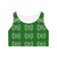 Freckled Fox Logo Sports Bra/Crop Top in Color Emerald Green! Merch! FreckledFoxCompany