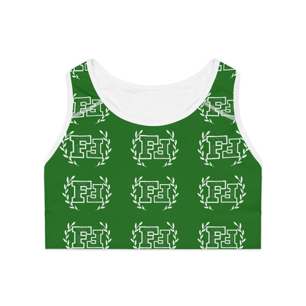 Freckled Fox Logo Sports Bra/Crop Top in Color Emerald Green! Merch! FreckledFoxCompany