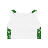 Freckled Fox Logo Sports Bra/Crop Top in Color Emerald Green! Merch! FreckledFoxCompany