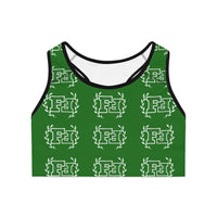 Freckled Fox Logo Sports Bra/Crop Top in Color Emerald Green! Merch! FreckledFoxCompany