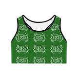 Freckled Fox Logo Sports Bra/Crop Top in Color Emerald Green! Merch! FreckledFoxCompany